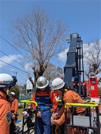 はしご車乗車体験